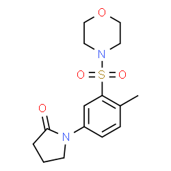 ChemSpider 2D Image | 1-[4-Methyl-3-(4-morpholinylsulfonyl)phenyl]-2-pyrrolidinone | C15H20N2O4S