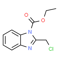 ChemSpider 2D Image | Ethyl 2-(chloromethyl)-1H-benzimidazole-1-carboxylate | C11H11ClN2O2