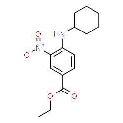 ChemSpider 2D Image | Ethyl 4-(cyclohexylamino)-3-nitrobenzoate | C15H20N2O4