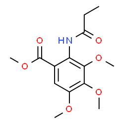 ChemSpider 2D Image | Methyl 3,4,5-trimethoxy-2-(propionylamino)benzoate | C14H19NO6