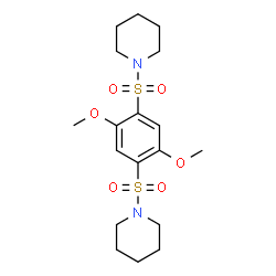 ChemSpider 2D Image | 1,1'-[(2,5-Dimethoxy-1,4-phenylene)disulfonyl]dipiperidine | C18H28N2O6S2