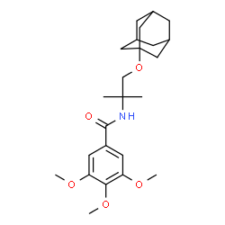 ChemSpider 2D Image | N-[1-(Adamantan-1-yloxy)-2-methyl-2-propanyl]-3,4,5-trimethoxybenzamide | C24H35NO5