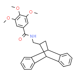 ChemSpider 2D Image | 3,4,5-Trimethoxy-N-(tetracyclo[6.6.2.0~2,7~.0~9,14~]hexadeca-2,4,6,9,11,13-hexaen-15-ylmethyl)benzamide | C27H27NO4