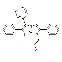 ChemSpider 2D Image | 1-(2-Methoxyethyl)-2,5,6-triphenyl-1H-imidazo[1,2-a]imidazole | C26H23N3O