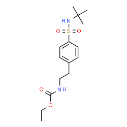 ChemSpider 2D Image | Ethyl (2-{4-[(2-methyl-2-propanyl)sulfamoyl]phenyl}ethyl)carbamate | C15H24N2O4S