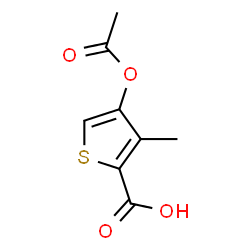 ChemSpider 2D Image | 4-Acetoxy-3-methyl-2-thiophenecarboxylic acid | C8H8O4S