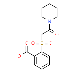 ChemSpider 2D Image | 2-{[2-Oxo-2-(1-piperidinyl)ethyl]sulfonyl}benzoic acid | C14H17NO5S