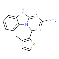 ChemSpider 2D Image | 4-(3-Methyl-2-thienyl)-1,4-dihydro[1,3,5]triazino[1,2-a]benzimidazol-2-amine | C14H13N5S