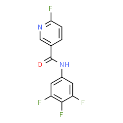 ChemSpider 2D Image | 6-Fluoro-N-(3,4,5-trifluorophenyl)nicotinamide | C12H6F4N2O