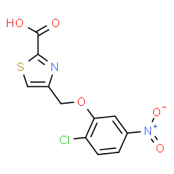 ChemSpider 2D Image | 4-[(2-Chloro-5-nitrophenoxy)methyl]-1,3-thiazole-2-carboxylic acid | C11H7ClN2O5S