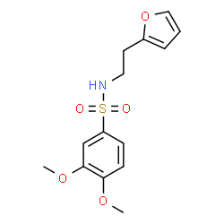ChemSpider 2D Image | N-[2-(2-Furyl)ethyl]-3,4-dimethoxybenzenesulfonamide | C14H17NO5S
