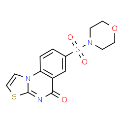 ChemSpider 2D Image | 7-(4-Morpholinylsulfonyl)-5H-[1,3]thiazolo[3,2-a]quinazolin-5-one | C14H13N3O4S2