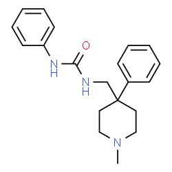 ChemSpider 2D Image | 1-[(1-Methyl-4-phenyl-4-piperidinyl)methyl]-3-phenylurea | C20H25N3O