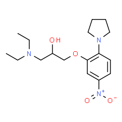 ChemSpider 2D Image | 1-(Diethylamino)-3-[5-nitro-2-(1-pyrrolidinyl)phenoxy]-2-propanol | C17H27N3O4