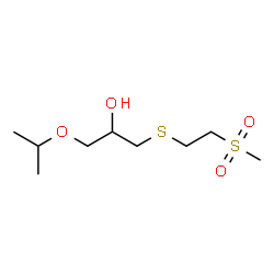 ChemSpider 2D Image | 1-Isopropoxy-3-{[2-(methylsulfonyl)ethyl]sulfanyl}-2-propanol | C9H20O4S2