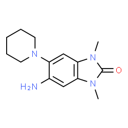 ChemSpider 2D Image | 5-amino-1,3-dimethyl-6-(piperidin-1-yl)-1,3-benzodiazol-2-one | C14H20N4O