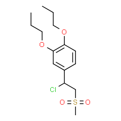 ChemSpider 2D Image | 4-[1-Chloro-2-(methylsulfonyl)ethyl]-1,2-dipropoxybenzene | C15H23ClO4S
