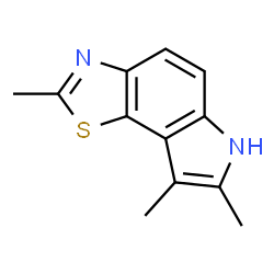 ChemSpider 2D Image | 2,7,8-Trimethyl-6H-[1,3]thiazolo[5,4-e]indole | C12H12N2S