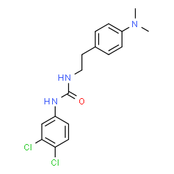 ChemSpider 2D Image | 1-(3,4-Dichlorophenyl)-3-{2-[4-(dimethylamino)phenyl]ethyl}urea | C17H19Cl2N3O