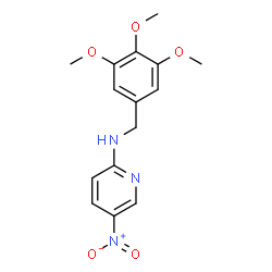ChemSpider 2D Image | 5-Nitro-N-(3,4,5-trimethoxybenzyl)-2-pyridinamine | C15H17N3O5