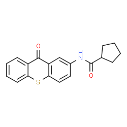 ChemSpider 2D Image | N-(9-Oxo-9H-thioxanthen-2-yl)cyclopentanecarboxamide | C19H17NO2S