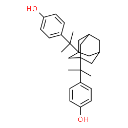 ChemSpider 2D Image | 4,4'-(Tricyclo[3.3.1.1~3,7~]decane-1,3-diyldi-2,2-propanediyl)diphenol | C28H36O2