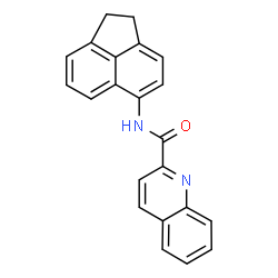 ChemSpider 2D Image | N-(1,2-Dihydro-5-acenaphthylenyl)-2-quinolinecarboxamide | C22H16N2O