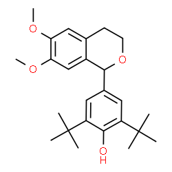 ChemSpider 2D Image | 4-(6,7-Dimethoxy-3,4-dihydro-1H-isochromen-1-yl)-2,6-bis(2-methyl-2-propanyl)phenol | C25H34O4