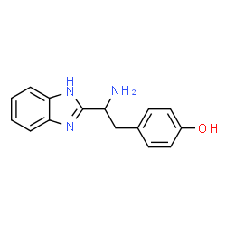 ChemSpider 2D Image | 4-[2-Amino-2-(1H-benzimidazol-2-yl)ethyl]phenol | C15H15N3O