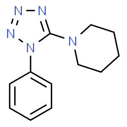 ChemSpider 2D Image | 1-(1-Phenyl-1H-tetrazol-5-yl)piperidine | C12H15N5