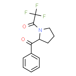 ChemSpider 2D Image | 1-(2-Benzoyl-1-pyrrolidinyl)-2,2,2-trifluoroethanone | C13H12F3NO2