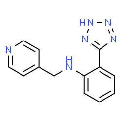 ChemSpider 2D Image | N-(4-Pyridinylmethyl)-2-(2H-tetrazol-5-yl)aniline | C13H12N6