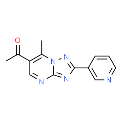 ChemSpider 2D Image | 1-[7-Methyl-2-(3-pyridinyl)[1,2,4]triazolo[1,5-a]pyrimidin-6-yl]ethanone | C13H11N5O
