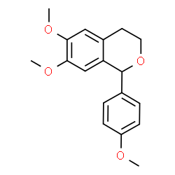 ChemSpider 2D Image | 6,7-Dimethoxy-1-(4-methoxyphenyl)-3,4-dihydro-1H-isochromene | C18H20O4