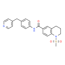 ChemSpider 2D Image | 1-(Methylsulfonyl)-N-[4-(4-pyridinylmethyl)phenyl]-1,2,3,4-tetrahydro-6-quinolinecarboxamide | C23H23N3O3S