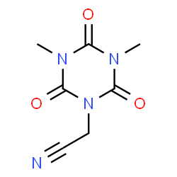 ChemSpider 2D Image | (3,5-Dimethyl-2,4,6-trioxo-1,3,5-triazinan-1-yl)acetonitrile | C7H8N4O3