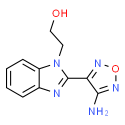ChemSpider 2D Image | 2-[2-(4-Amino-1,2,5-oxadiazol-3-yl)-1H-benzimidazol-1-yl]ethanol | C11H11N5O2