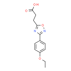 ChemSpider 2D Image | 3-[3-(4-Ethoxyphenyl)-1,2,4-oxadiazol-5-yl]propanoic acid | C13H14N2O4