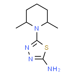ChemSpider 2D Image | 5-(2,6-Dimethyl-1-piperidinyl)-1,3,4-thiadiazol-2-amine | C9H16N4S
