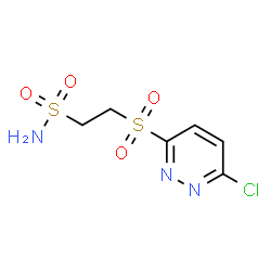 ChemSpider 2D Image | 2-[(6-Chloro-3-pyridazinyl)sulfonyl]ethanesulfonamide | C6H8ClN3O4S2