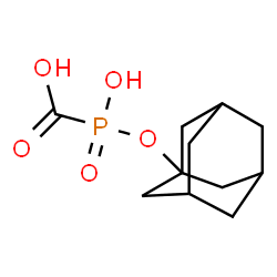ChemSpider 2D Image | (Adamantan-1-yloxy)(hydroxy)phosphinecarboxylic acid oxide | C11H17O5P