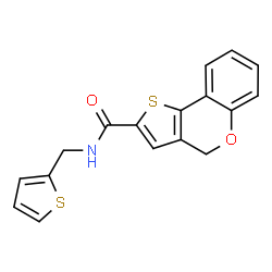 ChemSpider 2D Image | N-(2-Thienylmethyl)-4H-thieno[3,2-c]chromene-2-carboxamide | C17H13NO2S2