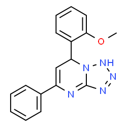 ChemSpider 2D Image | 7-(2-Methoxyphenyl)-5-phenyl-1,7-dihydrotetrazolo[1,5-a]pyrimidine | C17H15N5O
