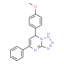 ChemSpider 2D Image | 7-(4-Methoxyphenyl)-5-phenyl-1,7-dihydrotetrazolo[1,5-a]pyrimidine | C17H15N5O