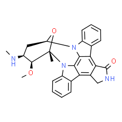 ChemSpider 2D Image | (2S,3S,4S,6R)-3-Methoxy-2-methyl-4-(methylamino)-29-oxa-1,7,17-triazaoctacyclo[12.12.2.1~2,6~.0~7,28~.0~8,13~.0~15,19~.0~20,27~.0~21,26~]nonacosa-8,10,12,14,19,21,23,25,27-nonaen-16-one | C28H26N4O3