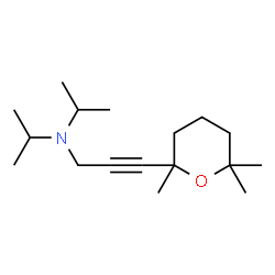 ChemSpider 2D Image | N,N-Diisopropyl-3-(2,6,6-trimethyltetrahydro-2H-pyran-2-yl)-2-propyn-1-amine | C17H31NO