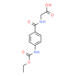 ChemSpider 2D Image | N-{4-[(Ethoxycarbonyl)amino]benzoyl}glycine | C12H14N2O5