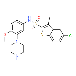 ChemSpider 2D Image | SB-271,046 | C20H22ClN3O3S2