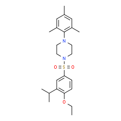 ChemSpider 2D Image | 1-[(4-Ethoxy-3-isopropylphenyl)sulfonyl]-4-mesitylpiperazine | C24H34N2O3S