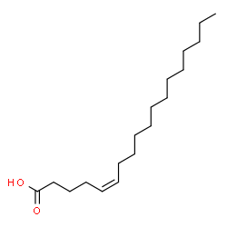 ChemSpider 2D Image | cis-5-octadecenoic acid | C18H34O2
